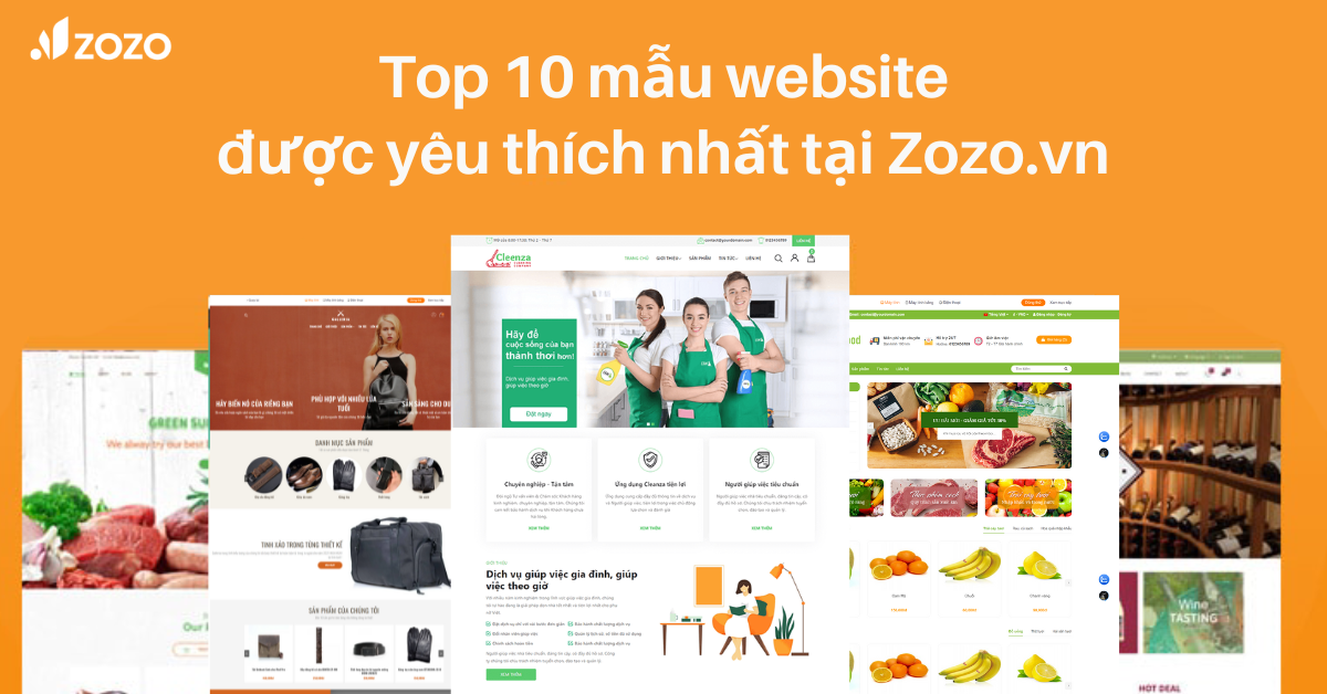 Top 10 mẫu website bán hàng được yêu thích nhất tại Zozo